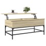 Mesa de centro madera ingeniería metal roble Sonoma 100x50x45cm de , Mesas de centro - Ref: Foro24-845397, Precio: 64,06 €, D...