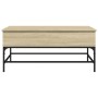 Mesa de centro madera ingeniería metal roble Sonoma 100x50x45cm de , Mesas de centro - Ref: Foro24-845397, Precio: 64,06 €, D...