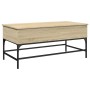 Mesa de centro madera ingeniería metal roble Sonoma 100x50x45cm de , Mesas de centro - Ref: Foro24-845397, Precio: 64,06 €, D...