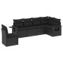 6-teiliges Gartensofa-Set und schwarze synthetische Rattankissen von , Gartensets - Ref: Foro24-3220224, Preis: 410,60 €, Rab...