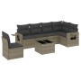 7-piece garden sofa set with gray PE rattan cushions by , Garden sets - Ref: Foro24-3220239, Price: 477,91 €, Discount: %