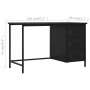 Escritorio industrial con cajones acero negro 120x55x75 cm de vidaXL, Escritorios - Ref: Foro24-145361, Precio: 289,86 €, Des...