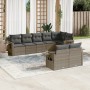 8-piece garden sofa set and gray synthetic rattan cushions by , Garden sets - Ref: Foro24-3220419, Price: 588,86 €, Discount: %