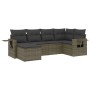 Set de muebles de jardín 6 pzas y cojines ratán sintético gris de , Conjuntos de jardín - Ref: Foro24-3220459, Precio: 397,65...