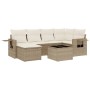 Set sofás de jardín 7 piezas y cojines ratán sintético beige de , Conjuntos de jardín - Ref: Foro24-3220467, Precio: 568,78 €...