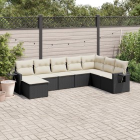 8-teiliges Gartensofa-Set und schwarze synthetische Rattankissen von , Gartensets - Ref: Foro24-3220555, Preis: 490,26 €, Rab...