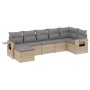 7-piece garden sofa set and beige synthetic rattan cushions by , Garden sets - Ref: Foro24-3220478, Price: 459,61 €, Discount: %