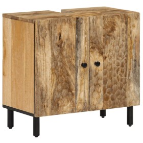 Bathroom sink cabinet solid mango wood 62x33x58 cm by , bathroom vanities - Ref: Foro24-356910, Price: 166,50 €, Discount: %