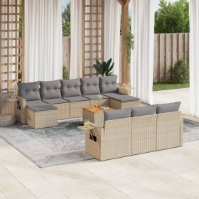 11-piece garden sofa set with beige synthetic rattan cushions by , Modular outdoor sofas - Ref: Foro24-3224785, Price: 725,95...