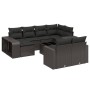 11-teiliges Gartensofa-Set und schwarze synthetische Rattankissen von , Modulare Sofas für den Außenbereich - Ref: Foro24-326...