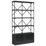 Estantería madera de ingeniería y metal negro 100x26x180 cm de , Librerías y estanterías - Ref: Foro24-845426, Precio: 121,04...