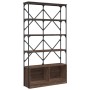 Engineered wood and oak brown metal shelf 100x26x180 cm by , Bookcases and shelves - Ref: Foro24-845430, Price: 115,54 €, Dis...