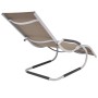 Lounger with aluminum and taupe gray textilene cushion by vidaXL, Loungers - Ref: Foro24-47779, Price: 112,99 €, Discount: %