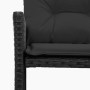 L-shaped garden sofa with black PE rattan table and cushions by , Outdoor sofas - Ref: Foro24-365572, Price: 248,35 €, Discou...