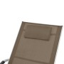 Lounger with aluminum and taupe gray textilene cushion by vidaXL, Loungers - Ref: Foro24-47779, Price: 112,99 €, Discount: %