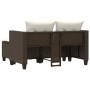 2 seater garden sofa with brown synthetic rattan stools by , Outdoor sofas - Ref: Foro24-365792, Price: 285,84 €, Discount: %