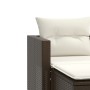 2 seater garden sofa with brown synthetic rattan stools by , Outdoor sofas - Ref: Foro24-365792, Price: 285,84 €, Discount: %