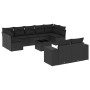 Set de sofás de jardín 10 pzas cojines ratán sintético negro de , Conjuntos de jardín - Ref: Foro24-3255362, Precio: 713,14 €...