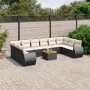 11-piece garden sofa set and black synthetic rattan cushions by , Garden sets - Ref: Foro24-3257505, Price: 648,51 €, Discoun...