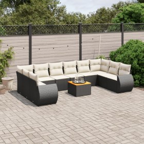 11-teiliges Gartensofa-Set und schwarze synthetische Rattankissen von , Gartensets - Ref: Foro24-3257505, Preis: 649,26 €, Ra...