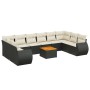 11-piece garden sofa set and black synthetic rattan cushions by , Garden sets - Ref: Foro24-3257505, Price: 648,51 €, Discoun...