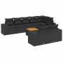 8-teiliges Gartensofa-Set und schwarze synthetische Rattankissen von , Gartensets - Ref: Foro24-3257861, Preis: 679,94 €, Rab...