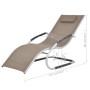 Lounger with aluminum and taupe gray textilene cushion by vidaXL, Loungers - Ref: Foro24-47779, Price: 112,99 €, Discount: %