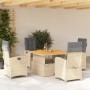 5-piece garden dining set with beige synthetic rattan cushions by , Garden sets - Ref: Foro24-3277365, Price: 740,46 €, Disco...