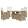 5-piece garden dining set with beige synthetic rattan cushions by , Garden sets - Ref: Foro24-3277352, Price: 702,91 €, Disco...