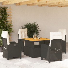 5-teiliges Gartenmöbel-Set mit schwarzen synthetischen Rattankissen von , Gartensets - Ref: Foro24-3277378, Preis: 601,87 €, ...