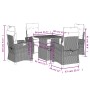 5-piece garden dining set with gray synthetic rattan cushions by , Garden sets - Ref: Foro24-3277400, Price: 678,80 €, Discou...