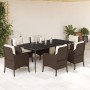 7-piece garden dining set with brown synthetic rattan cushions by , Garden sets - Ref: Foro24-3211939, Price: 769,04 €, Disco...