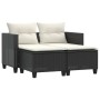 2 seater garden sofa with awning and black PE rattan stools by , Outdoor sofas - Ref: Foro24-365790, Price: 256,12 €, Discoun...