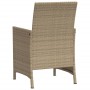 Garden chairs and table 3 pieces synthetic rattan beige cushion by , Garden sets - Ref: Foro24-365126, Price: 196,43 €, Disco...