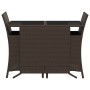 Garden chairs and table with cushions 3 pieces brown PE rattan by , Garden sets - Ref: Foro24-365118, Price: 206,58 €, Discou...