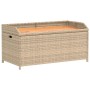 Bench with storage acacia PE rattan beige mix 100x50x52 cm by , garden benches - Ref: Foro24-365951, Price: 156,99 €, Discoun...