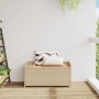 Bench with storage acacia PE rattan beige mix 100x50x52 cm by , garden benches - Ref: Foro24-365951, Price: 156,99 €, Discoun...