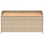 Bench with storage acacia PE rattan beige mix 100x50x52 cm by , garden benches - Ref: Foro24-365951, Price: 156,99 €, Discoun...