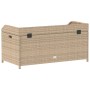 Bench with storage acacia PE rattan beige mix 100x50x52 cm by , garden benches - Ref: Foro24-365951, Price: 156,99 €, Discoun...