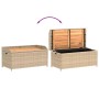 Bench with storage acacia PE rattan beige mix 100x50x52 cm by , garden benches - Ref: Foro24-365951, Price: 156,99 €, Discoun...