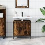 Engineered wood bathroom sink cabinet smoked oak 60x30x60 cm by , Dressing tables - Ref: Foro24-842448, Price: 58,42 €, Disco...