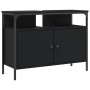 Black engineered wood bathroom sink cabinet 80x30x60 cm by , Dressing tables - Ref: Foro24-842441, Price: 70,26 €, Discount: %