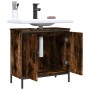 Engineered wood bathroom sink cabinet smoked oak 60x30x60 cm by , Dressing tables - Ref: Foro24-842448, Price: 58,42 €, Disco...