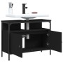 Black engineered wood bathroom sink cabinet 80x30x60 cm by , Dressing tables - Ref: Foro24-842441, Price: 70,26 €, Discount: %