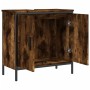 Engineered wood bathroom sink cabinet smoked oak 60x30x60 cm by , Dressing tables - Ref: Foro24-842448, Price: 58,42 €, Disco...