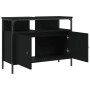 Black engineered wood bathroom sink cabinet 80x30x60 cm by , Dressing tables - Ref: Foro24-842441, Price: 70,26 €, Discount: %