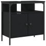 Black engineered wood bathroom sink cabinet 60x30x60 cm by , Dressing tables - Ref: Foro24-842436, Price: 63,49 €, Discount: %