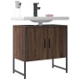 Bathroom sink cabinet engineered wood brown oak 60x33x60 cm by , Dressing tables - Ref: Foro24-842460, Price: 55,51 €, Discou...