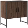 Bathroom sink cabinet engineered wood brown oak 60x33x60 cm by , Dressing tables - Ref: Foro24-842460, Price: 55,51 €, Discou...