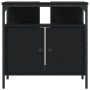 Black engineered wood bathroom sink cabinet 60x30x60 cm by , Dressing tables - Ref: Foro24-842436, Price: 63,49 €, Discount: %